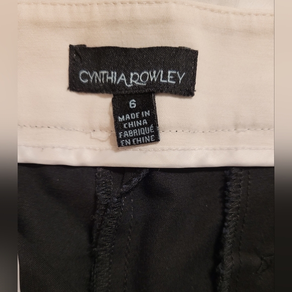 Cynthia Rowley Two-Tone Cigarette Pants Size 6 - Picture 5 of 6
